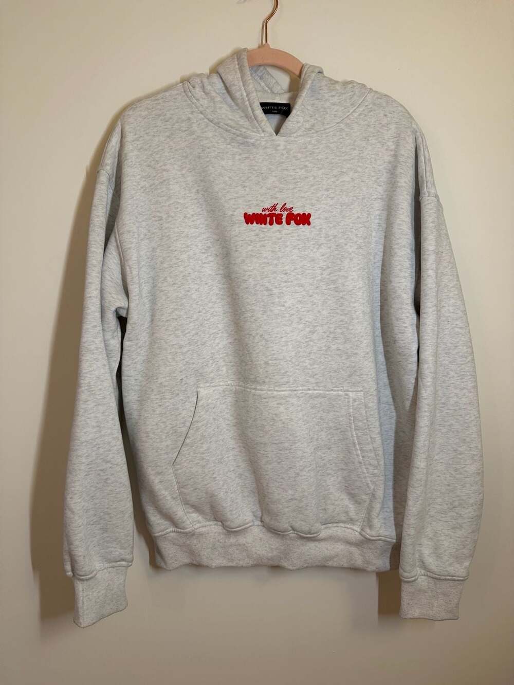 White Fox Limited Edition With Love Cherry 8-Ball Hoodie Grey Size S/M